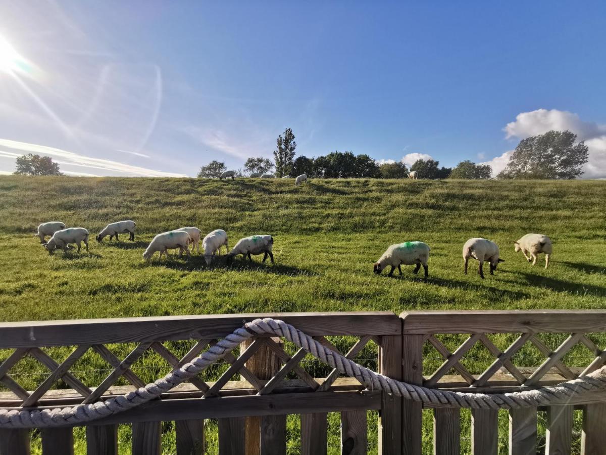 Ferienwohnung An Der Barlter Muehle Im Ersten Og Naehe Nordsee Bagian luar foto